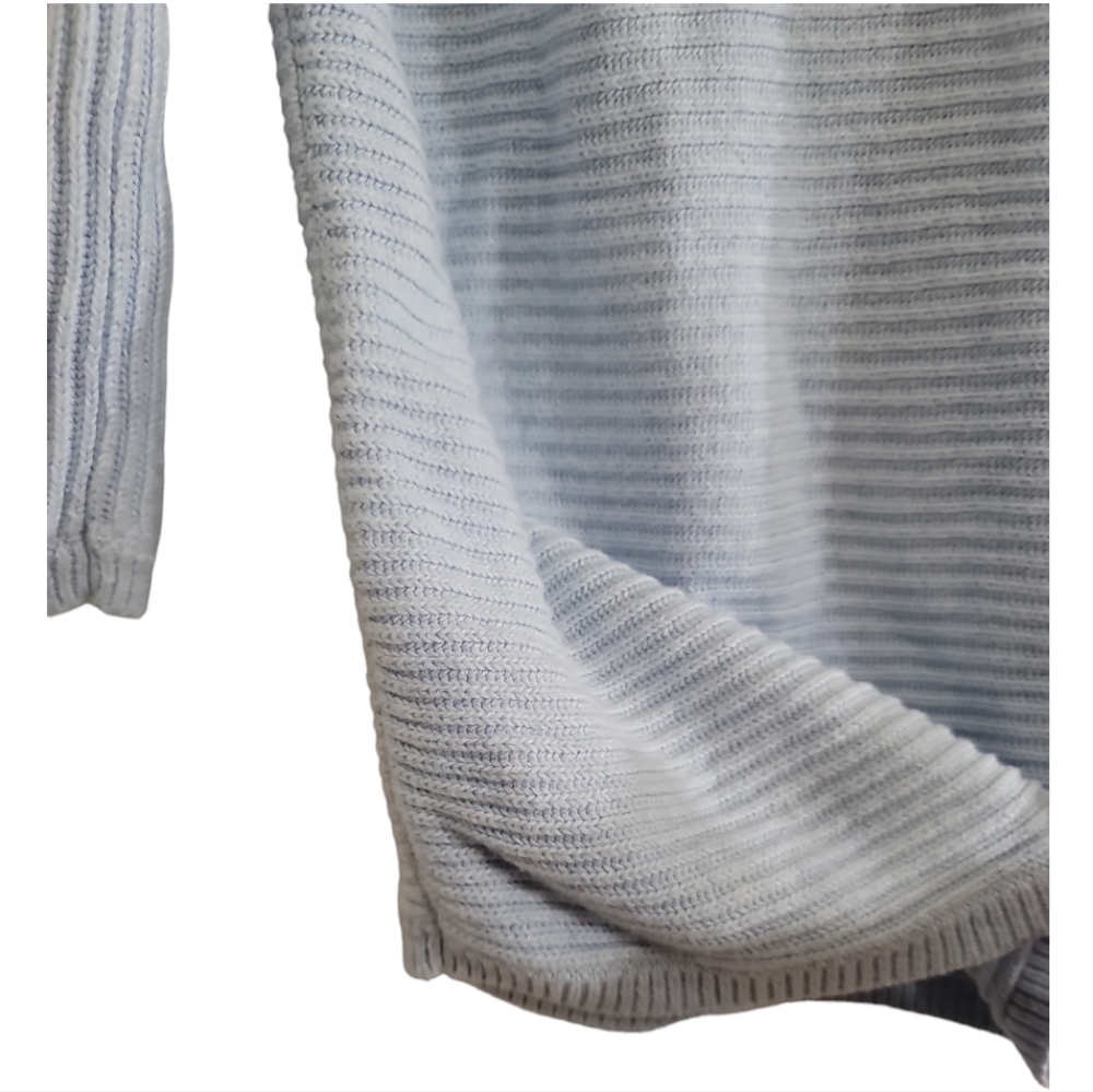 Talbots Cahmere Cotton Sweater in Light Blue Medium V-neck - Picture 4 of 6